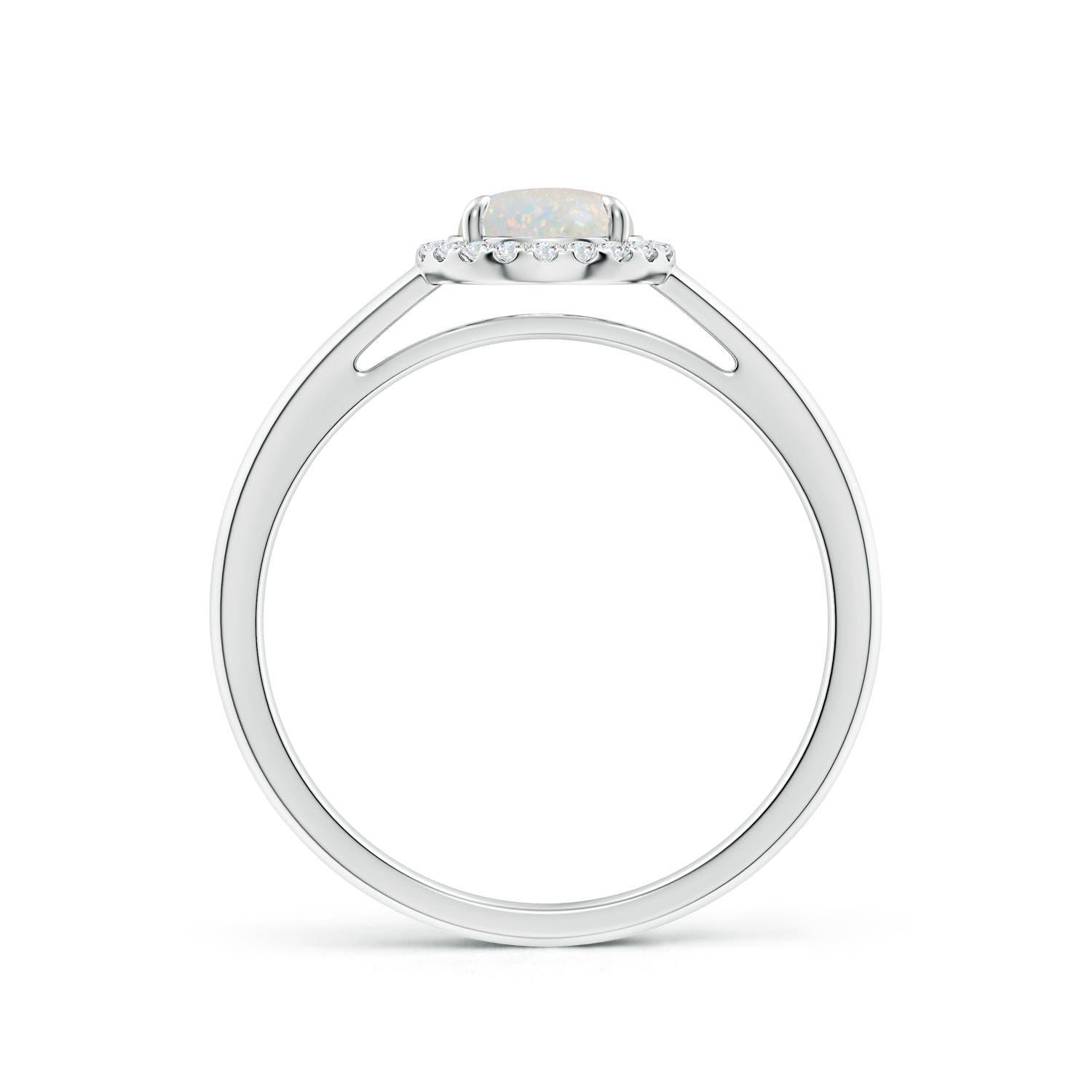 AA - Opal / 0.6 CT / 14 KT White Gold