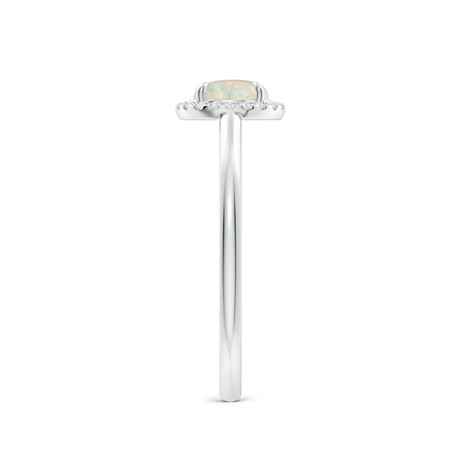 AAA - Opal / 0.6 CT / 14 KT White Gold