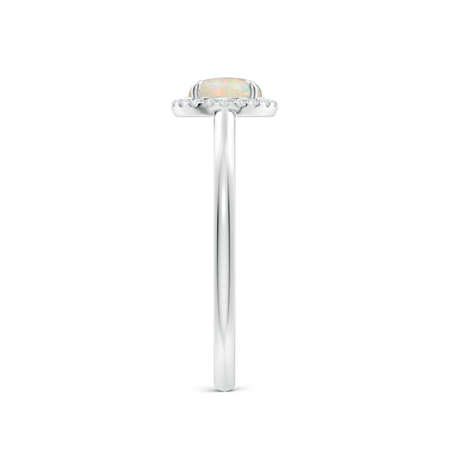 AAAA - Opal / 0.6 CT / 14 KT White Gold