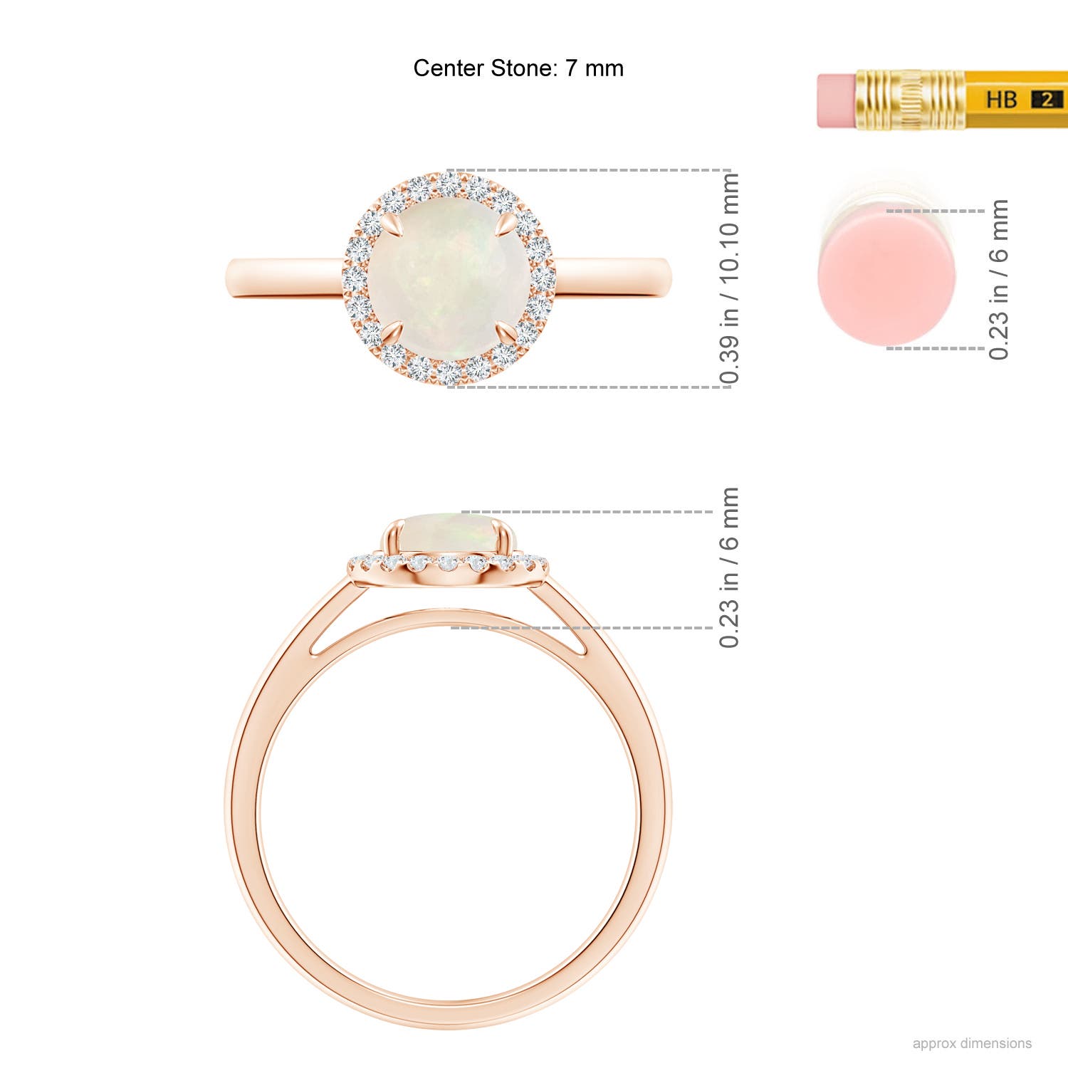 A - Opal / 0.87 CT / 14 KT Rose Gold