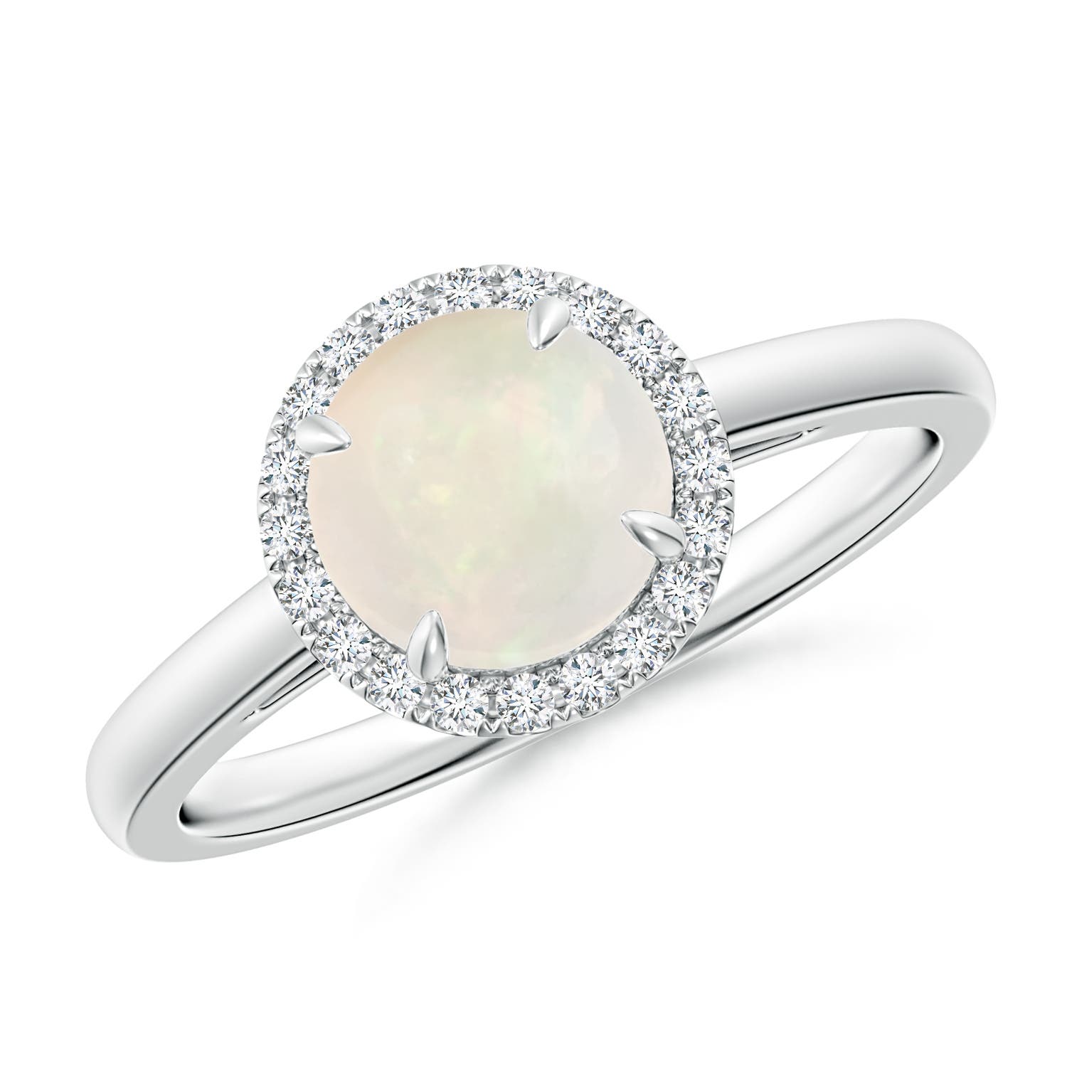 A - Opal / 0.87 CT / 14 KT White Gold