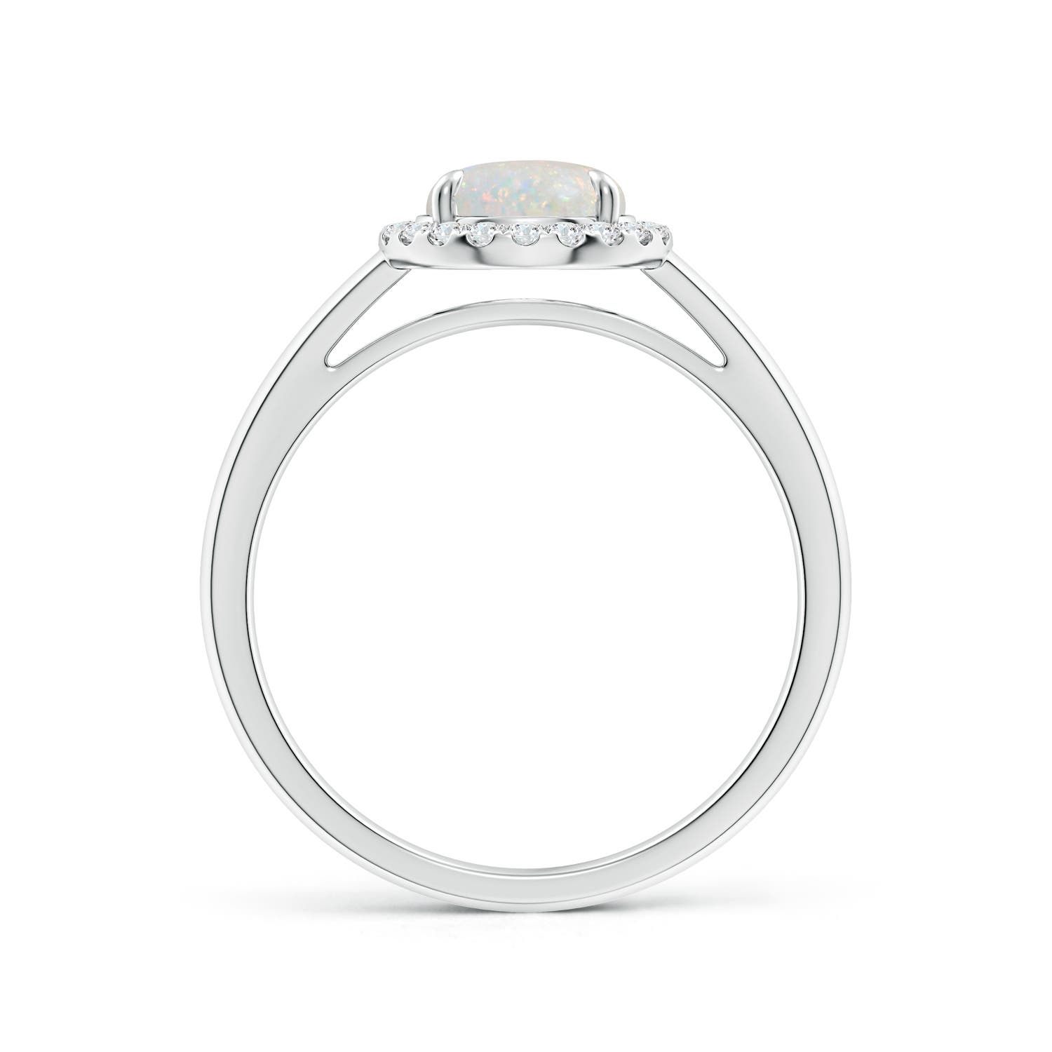 AA - Opal / 0.87 CT / 14 KT White Gold