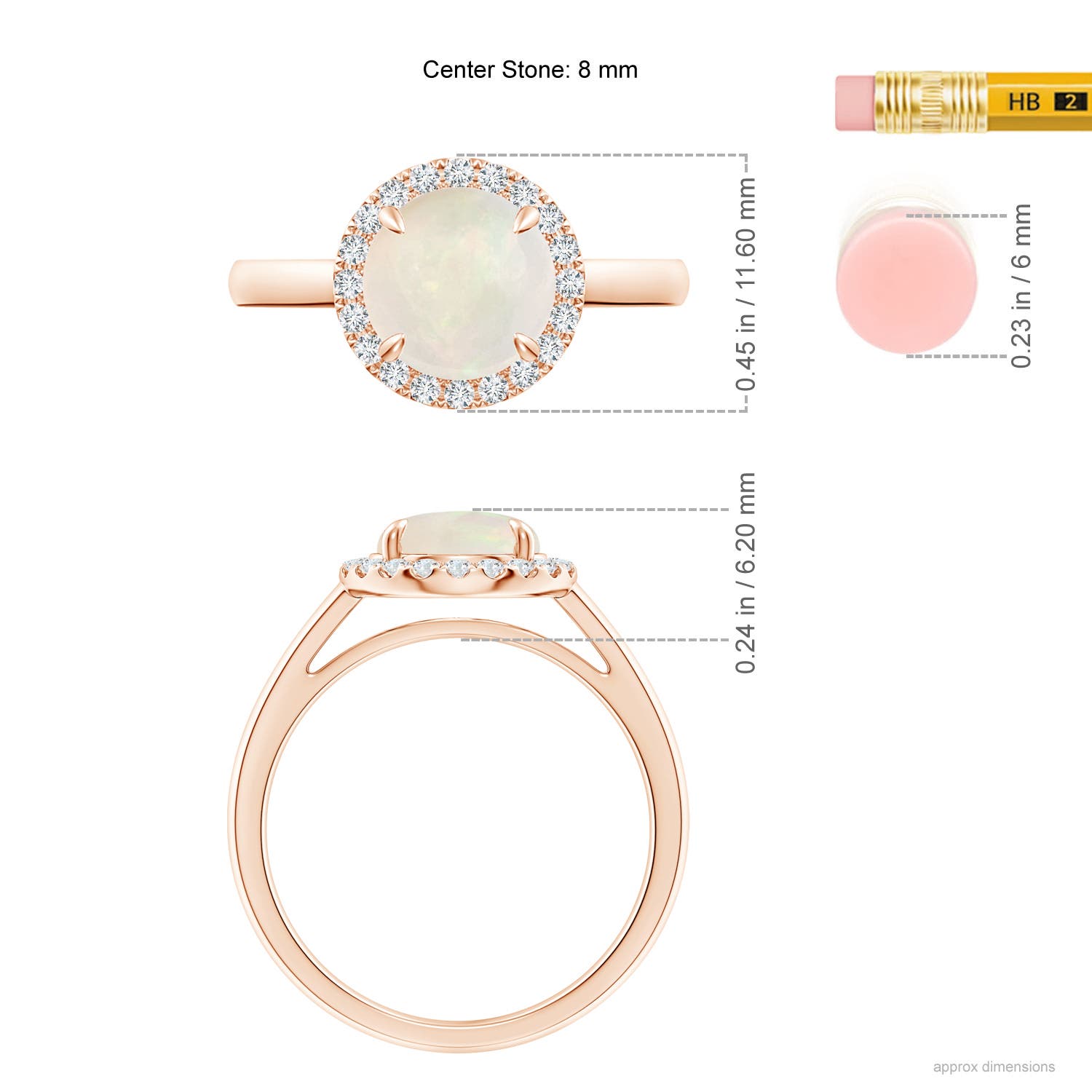 A - Opal / 1.31 CT / 14 KT Rose Gold