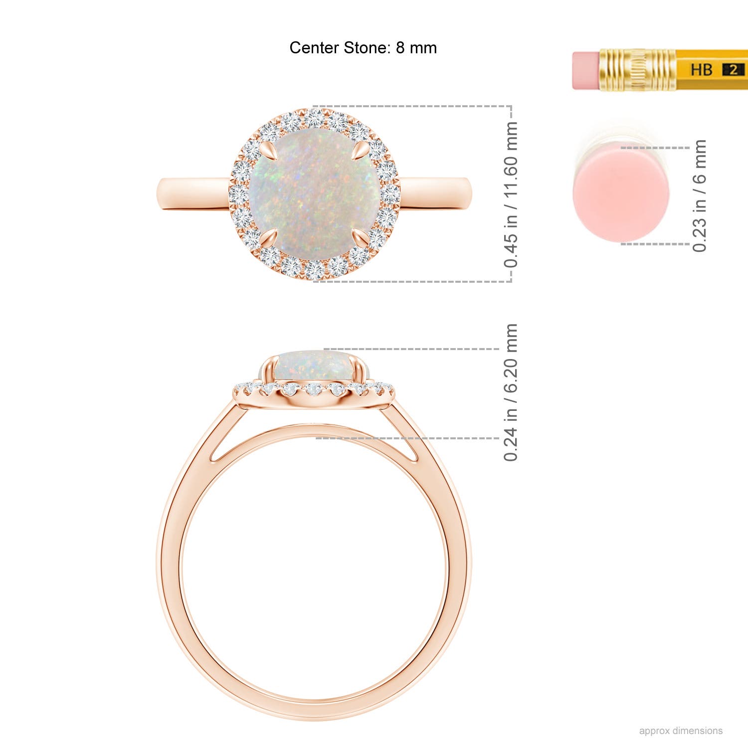 AA - Opal / 1.31 CT / 14 KT Rose Gold