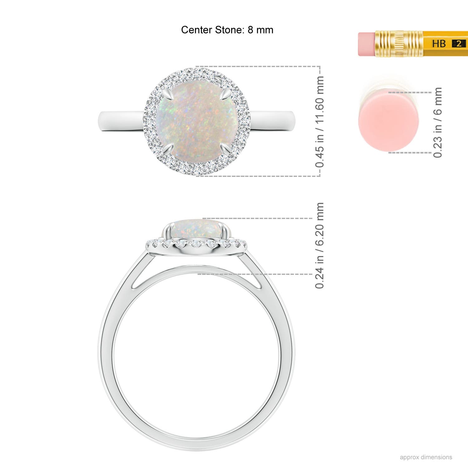 AA - Opal / 1.31 CT / 14 KT White Gold