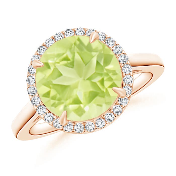 A - Peridot / 3.62 CT / 14 KT Rose Gold