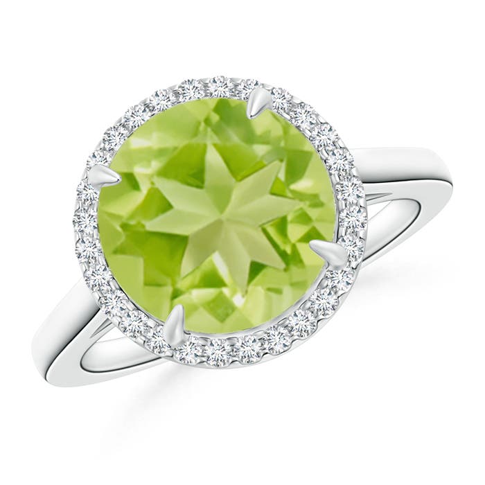 AA - Peridot / 3.62 CT / 14 KT White Gold