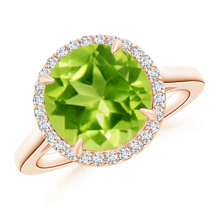 AAA - Peridot / 3.62 CT / 14 KT Rose Gold