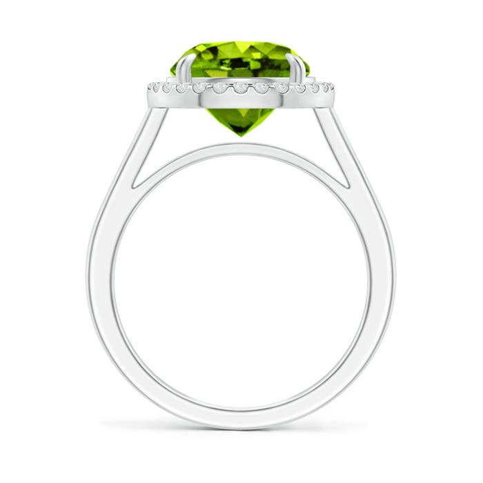 AAAA - Peridot / 3.62 CT / 14 KT White Gold