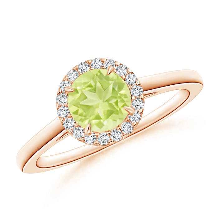 A - Peridot / 1.05 CT / 14 KT Rose Gold