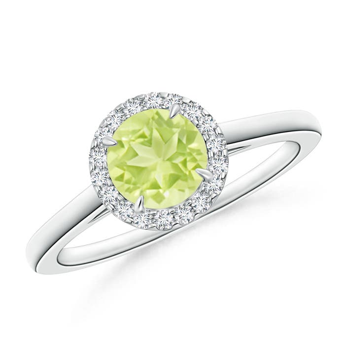 A - Peridot / 1.05 CT / 14 KT White Gold