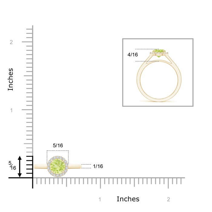 A - Peridot / 1.05 CT / 14 KT Yellow Gold