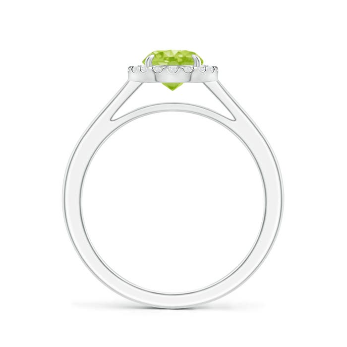 AA - Peridot / 1.05 CT / 14 KT White Gold