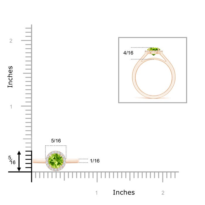 AAA - Peridot / 1.05 CT / 14 KT Rose Gold