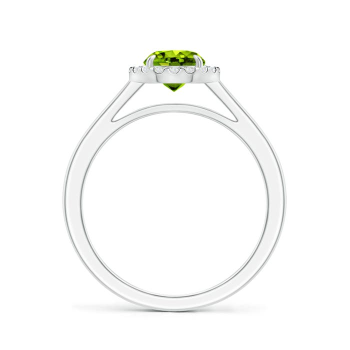 AAAA - Peridot / 1.05 CT / 14 KT White Gold