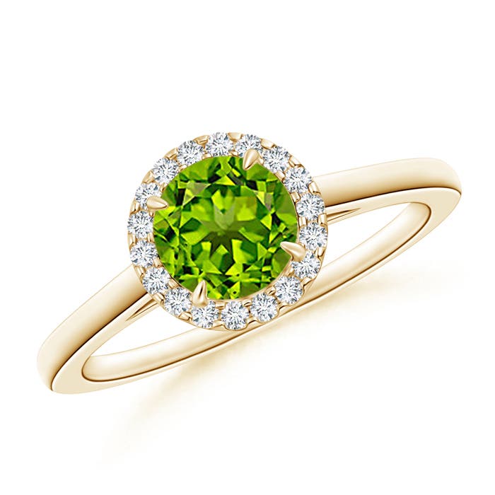 AAAA - Peridot / 1.05 CT / 14 KT Yellow Gold