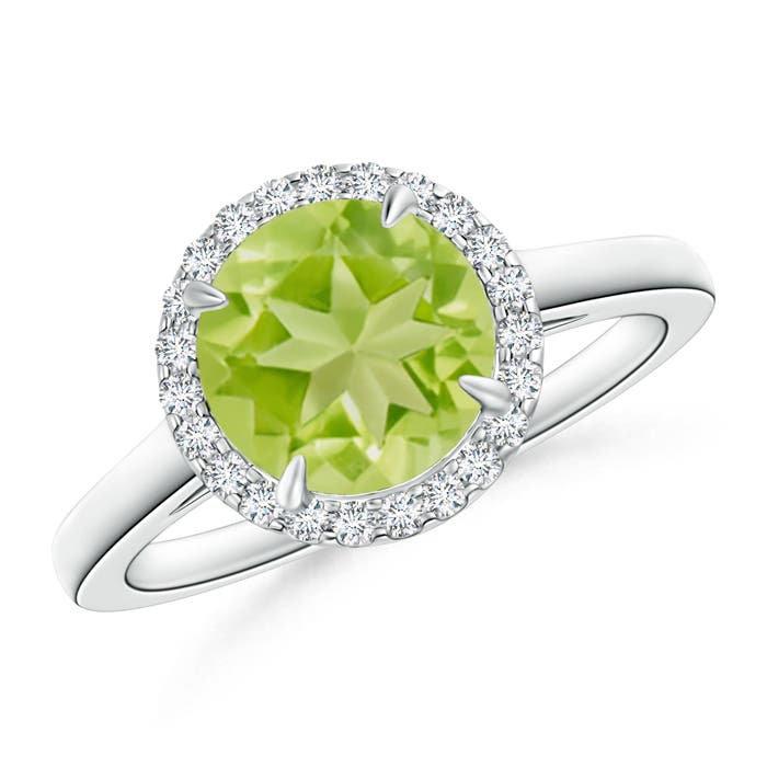 AA - Peridot / 2.16 CT / 14 KT White Gold