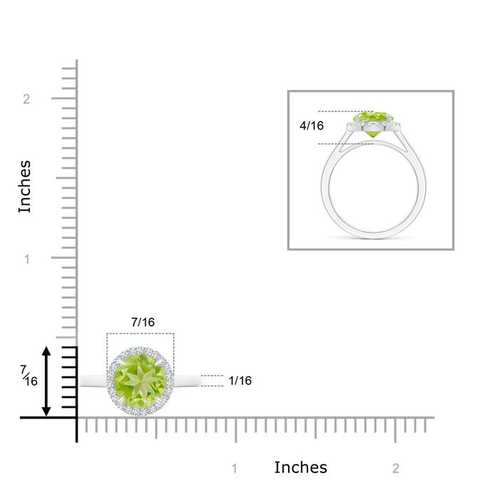 AA - Peridot / 2.16 CT / 14 KT White Gold