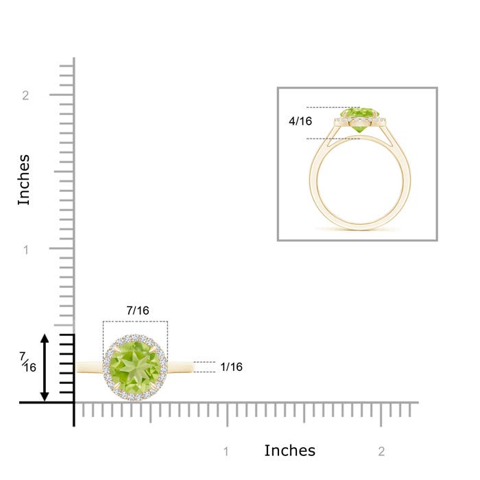 AA - Peridot / 2.16 CT / 14 KT Yellow Gold