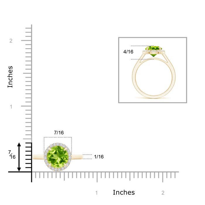 AAA - Peridot / 2.16 CT / 14 KT Yellow Gold