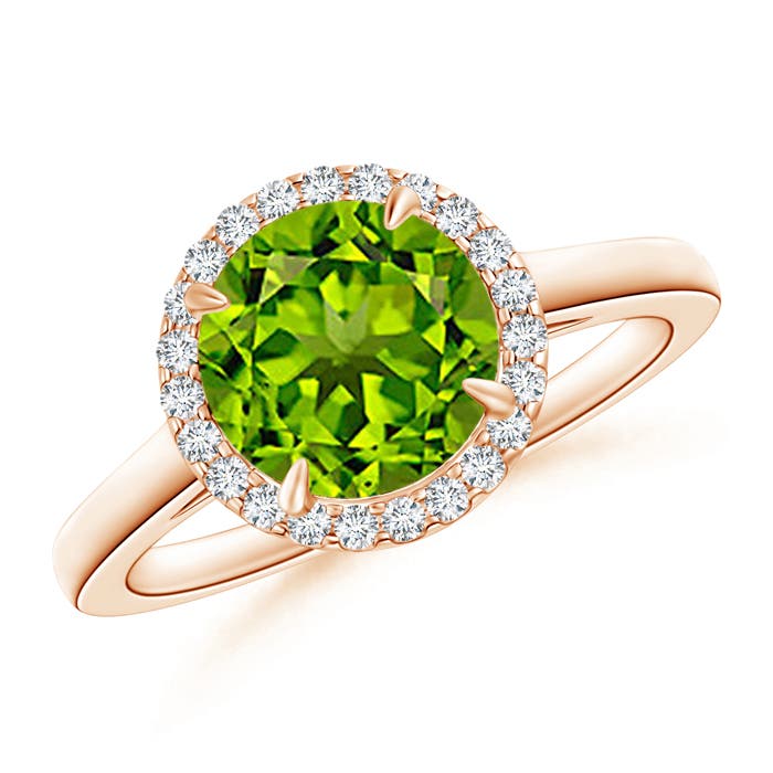 AAAA - Peridot / 2.16 CT / 14 KT Rose Gold