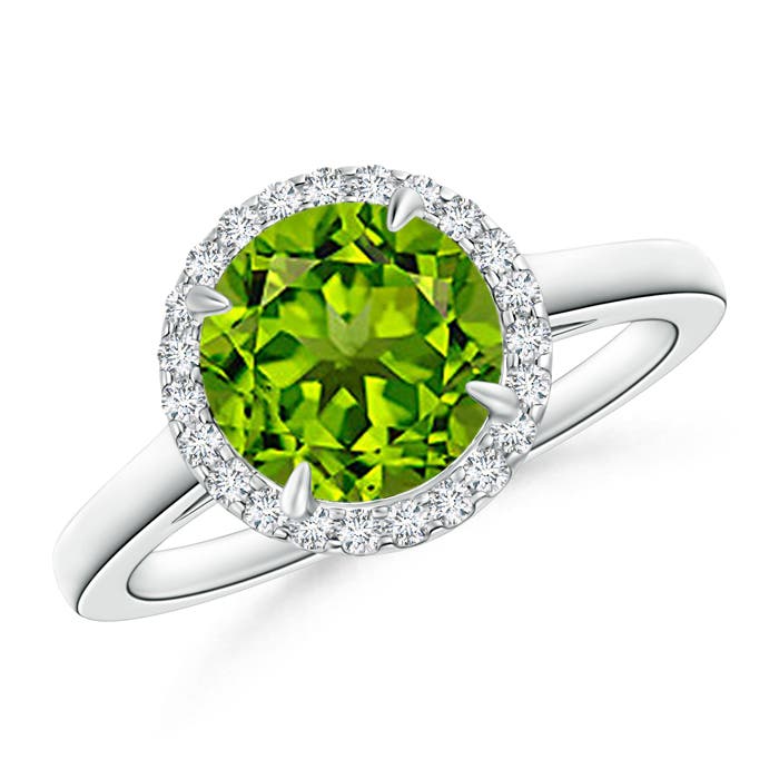 AAAA - Peridot / 2.16 CT / 14 KT White Gold