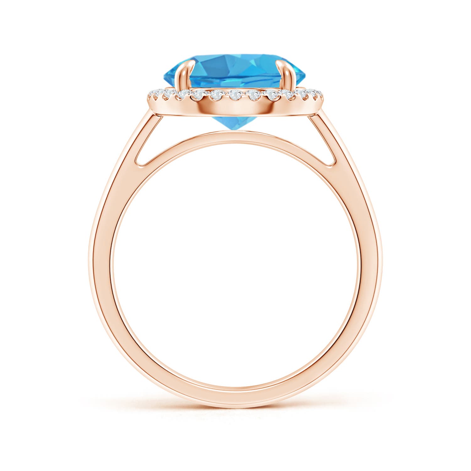 AA - Swiss Blue Topaz / 4.37 CT / 14 KT Rose Gold