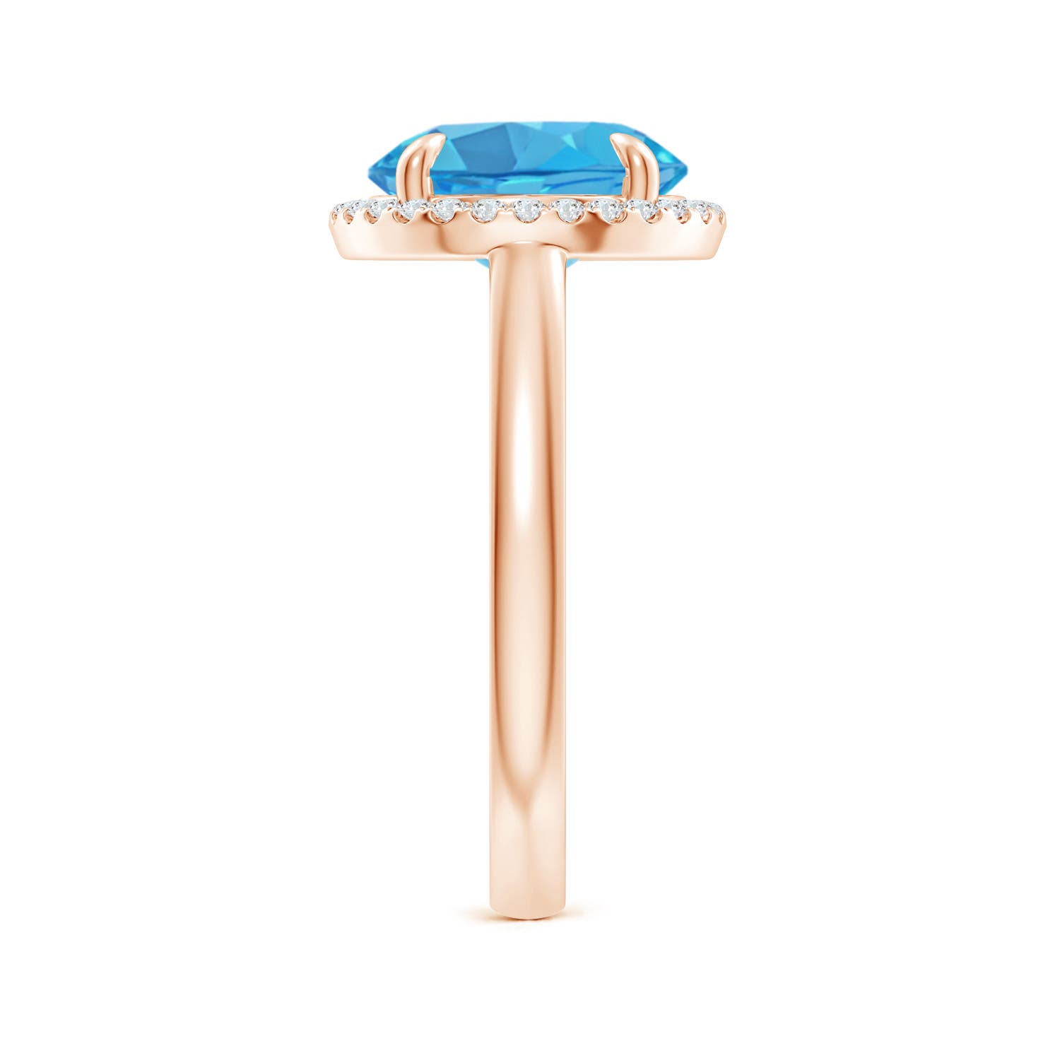 AA - Swiss Blue Topaz / 4.37 CT / 14 KT Rose Gold