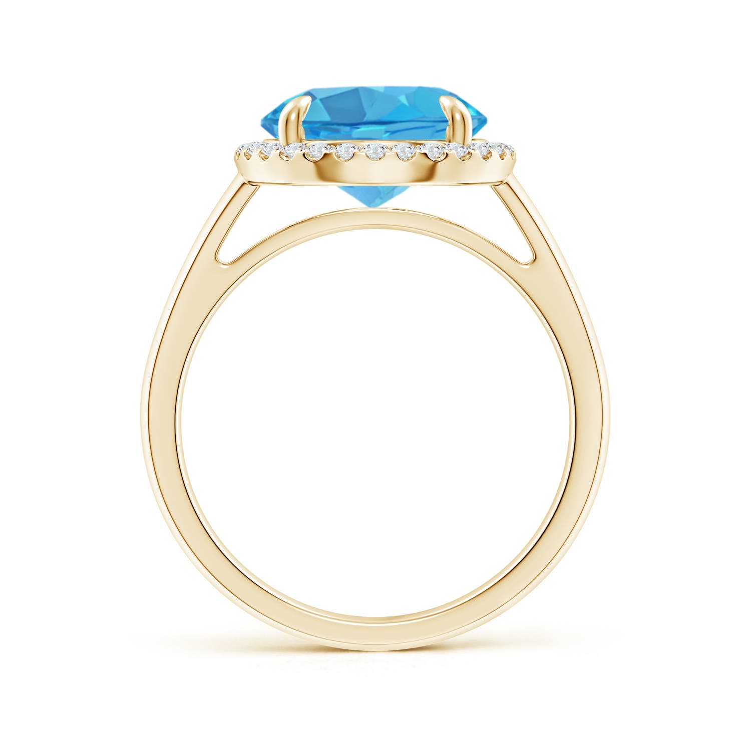 AA - Swiss Blue Topaz / 4.37 CT / 14 KT Yellow Gold