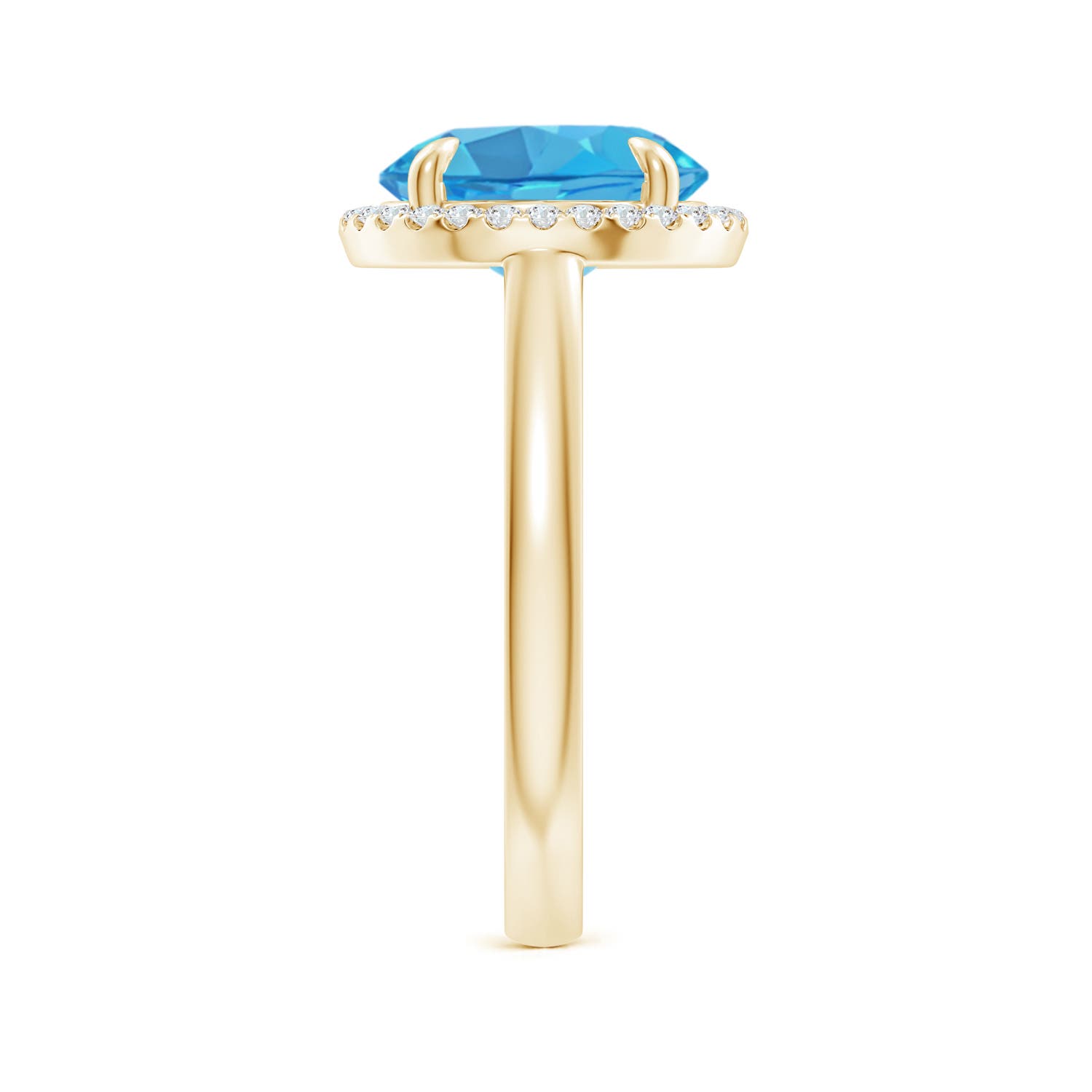 AA - Swiss Blue Topaz / 4.37 CT / 14 KT Yellow Gold