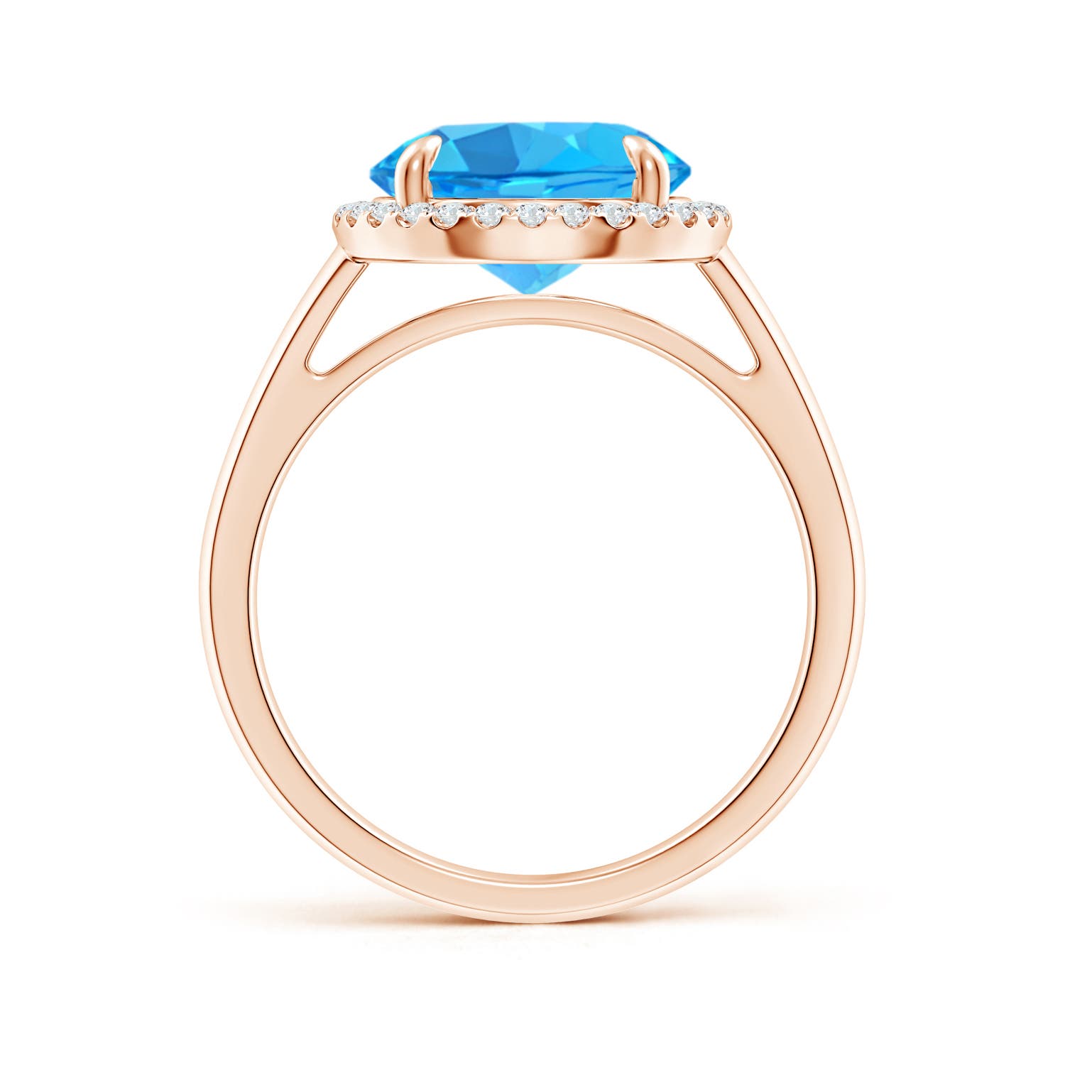 AAA - Swiss Blue Topaz / 4.37 CT / 14 KT Rose Gold