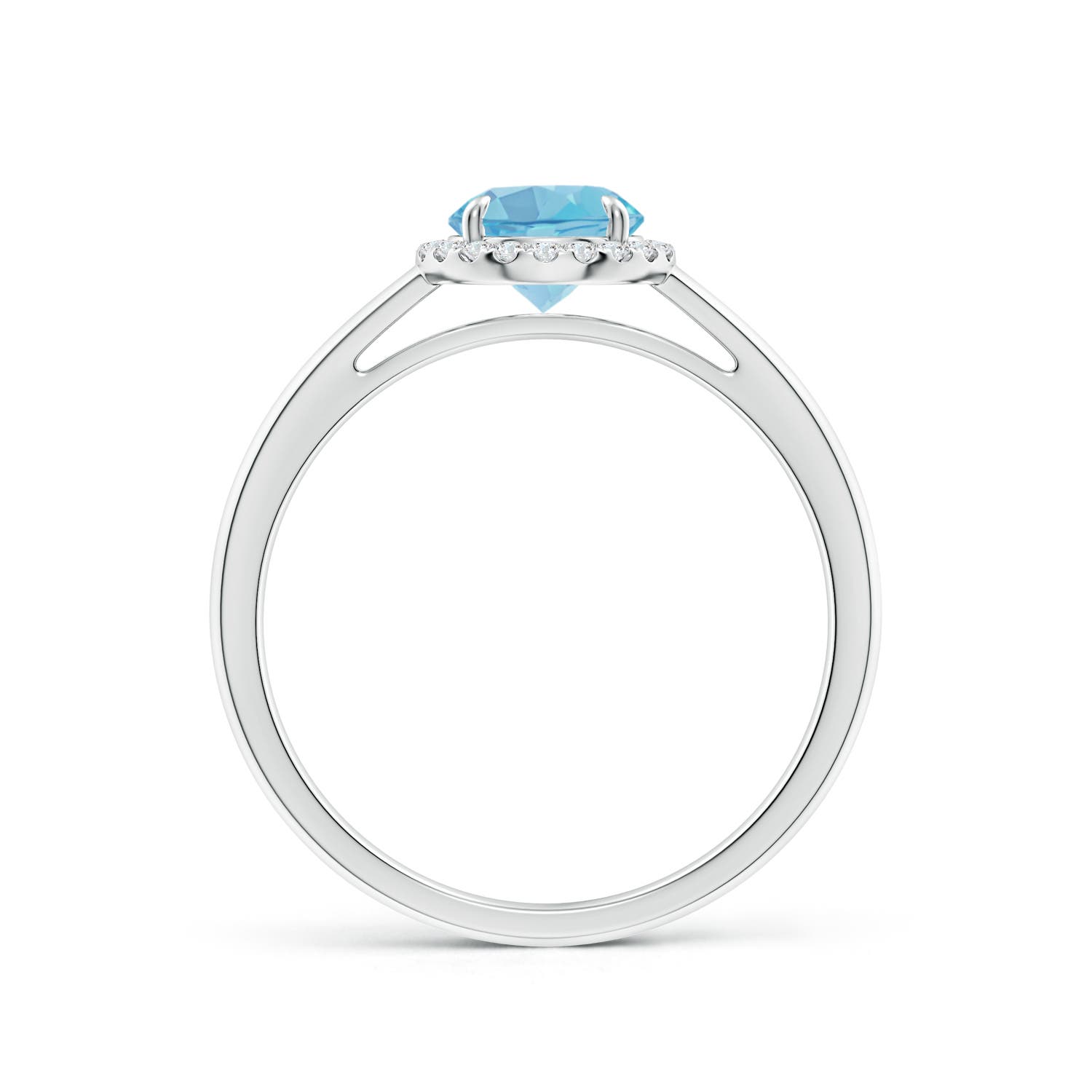 A - Swiss Blue Topaz / 1.05 CT / 14 KT White Gold