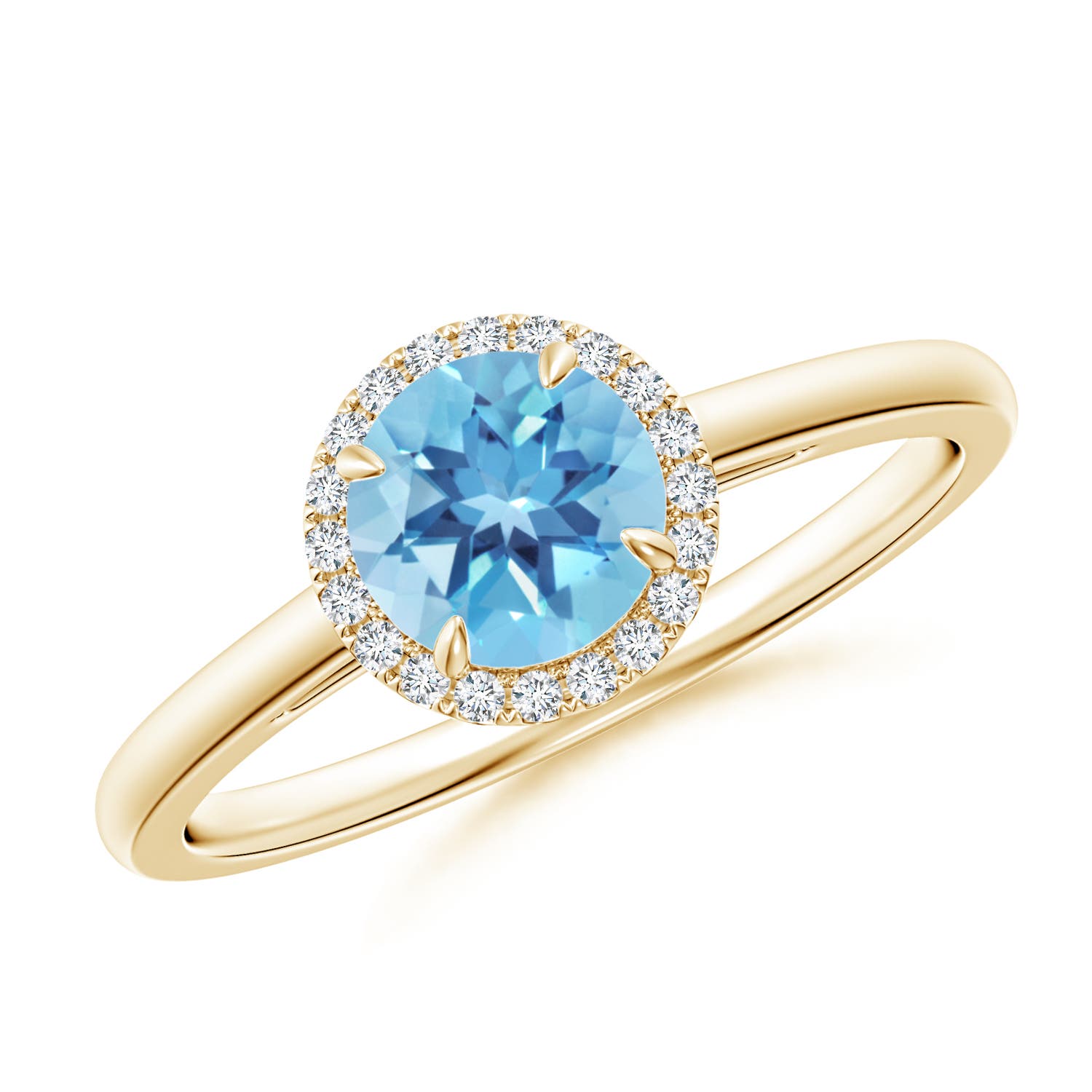 A - Swiss Blue Topaz / 1.05 CT / 14 KT Yellow Gold