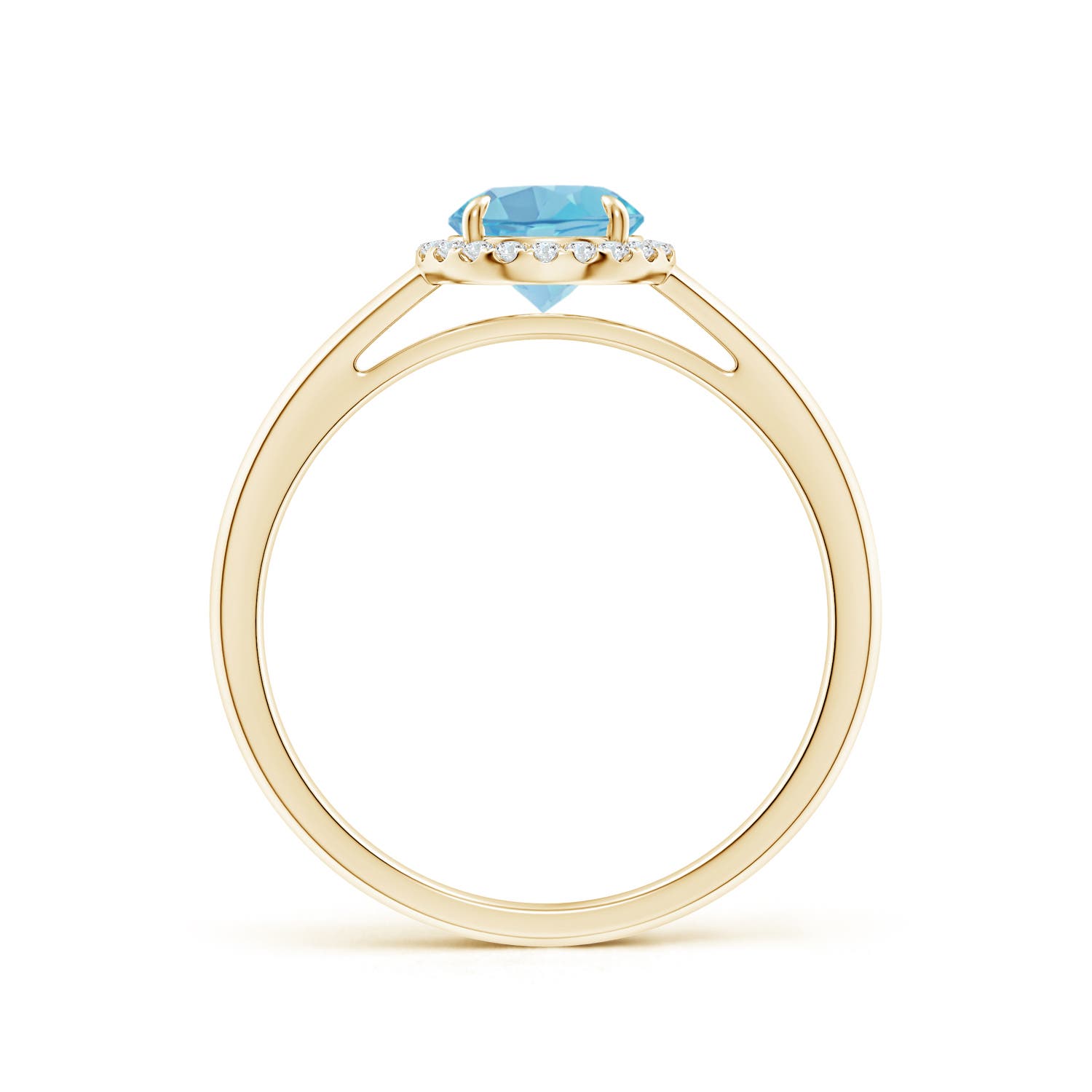 A - Swiss Blue Topaz / 1.05 CT / 14 KT Yellow Gold