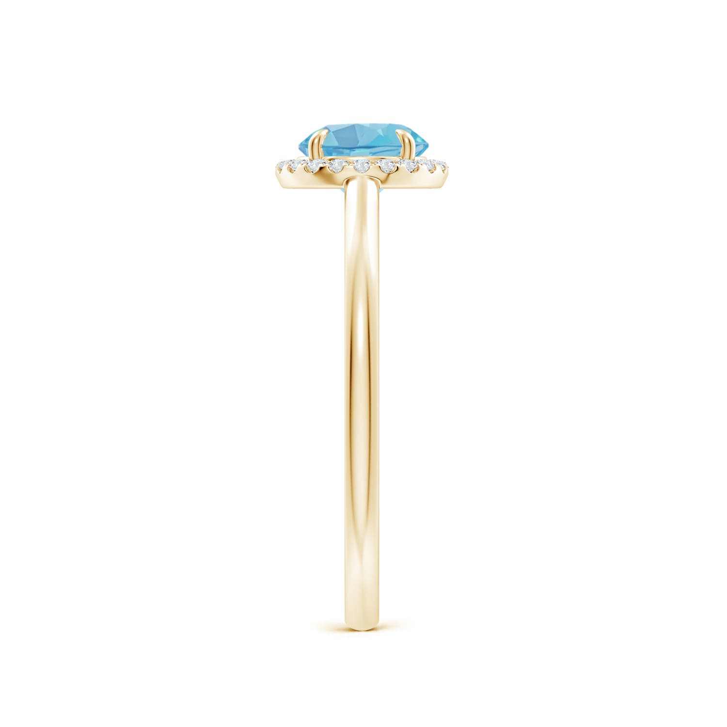 A - Swiss Blue Topaz / 1.05 CT / 14 KT Yellow Gold