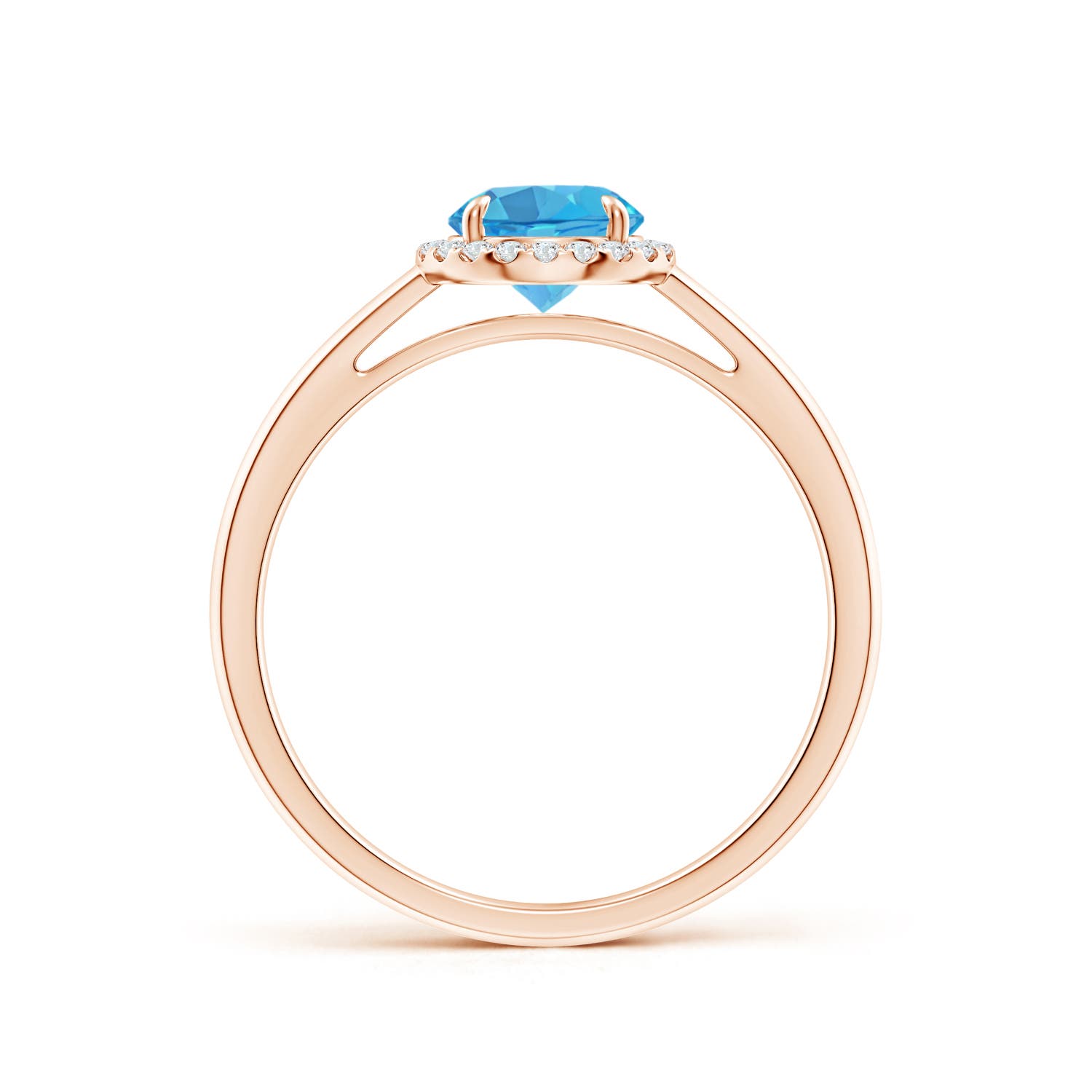 AA - Swiss Blue Topaz / 1.05 CT / 14 KT Rose Gold