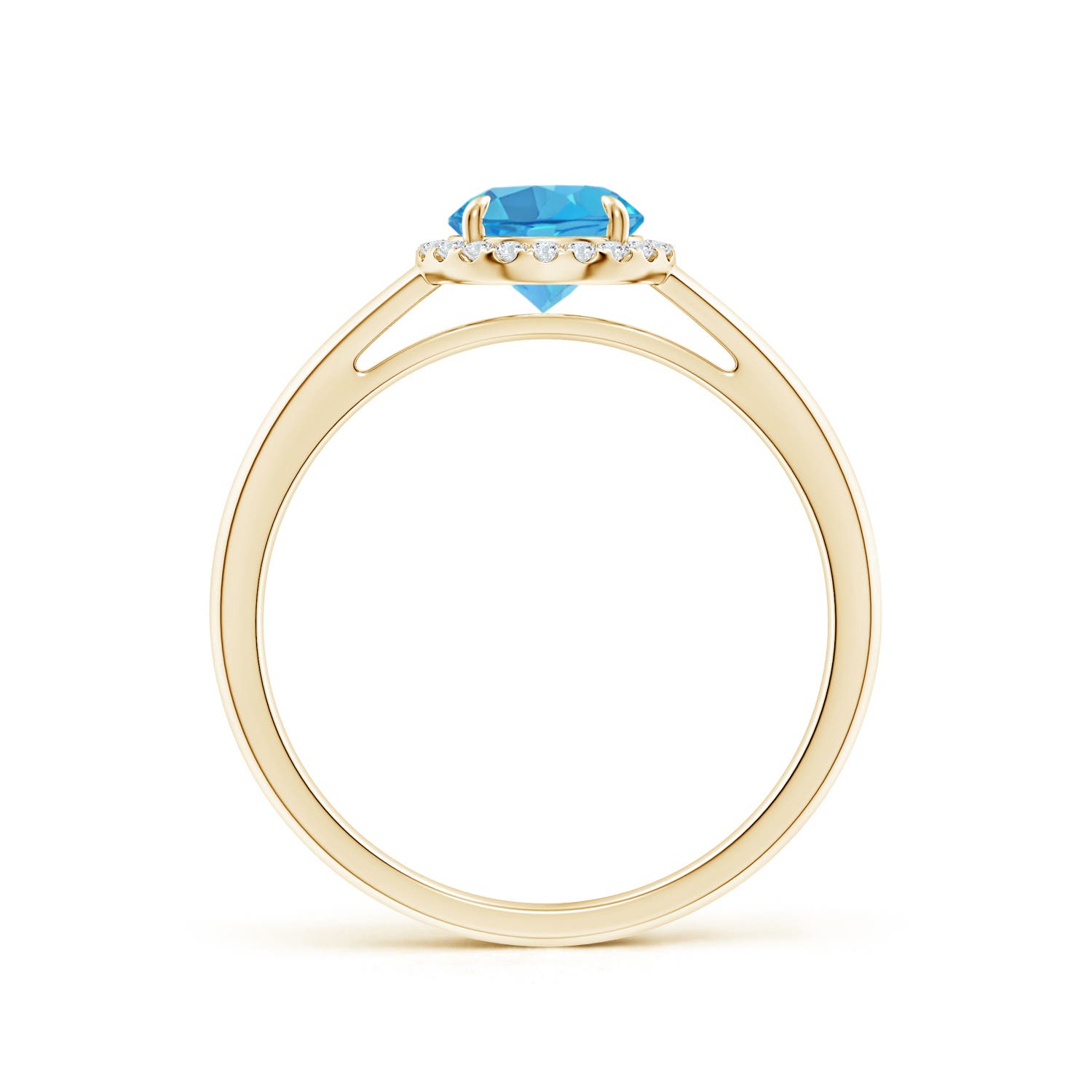 AA - Swiss Blue Topaz / 1.05 CT / 14 KT Yellow Gold