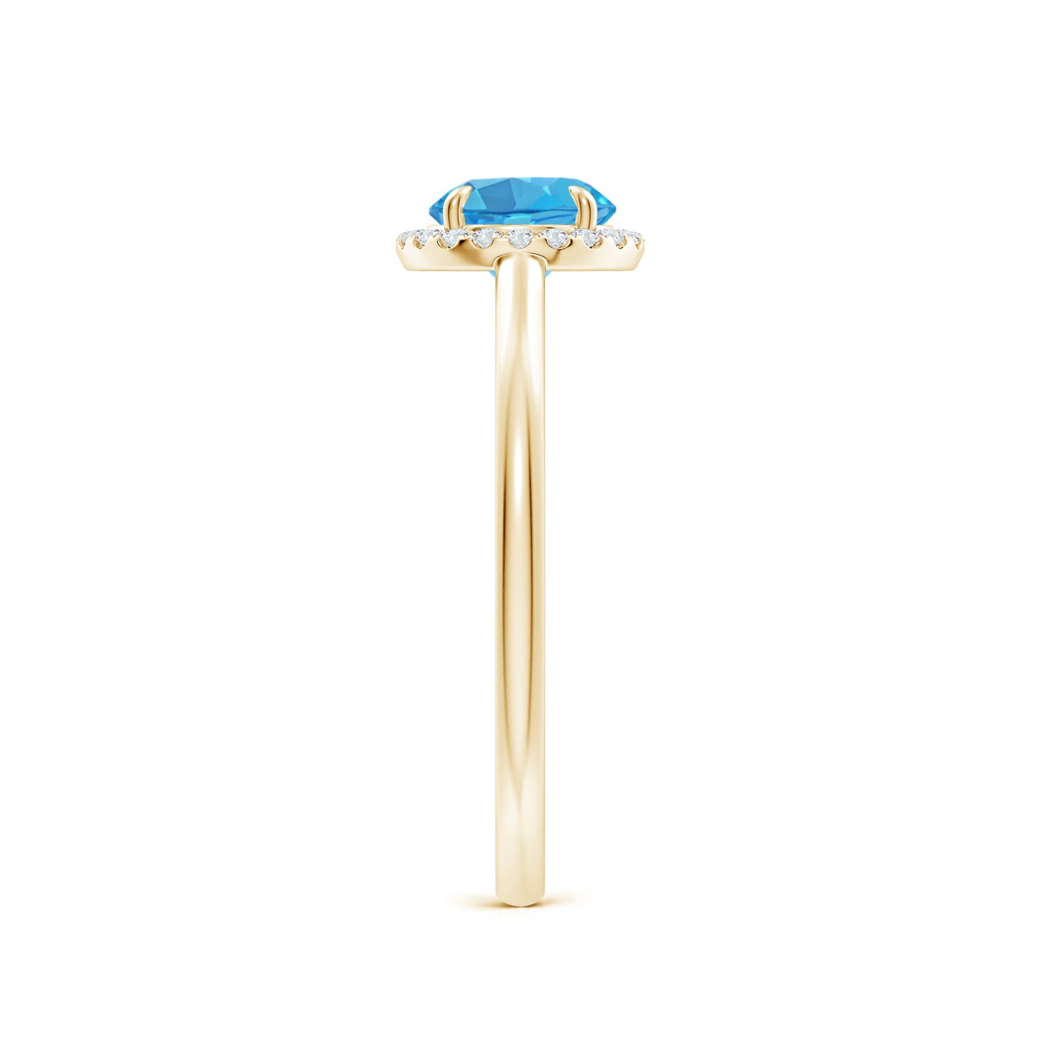 AA - Swiss Blue Topaz / 1.05 CT / 14 KT Yellow Gold