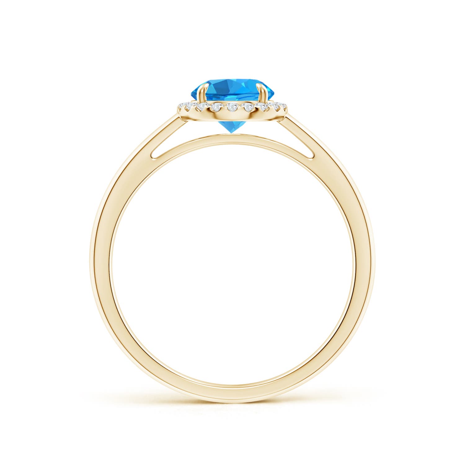 AAAA - Swiss Blue Topaz / 1.05 CT / 14 KT Yellow Gold