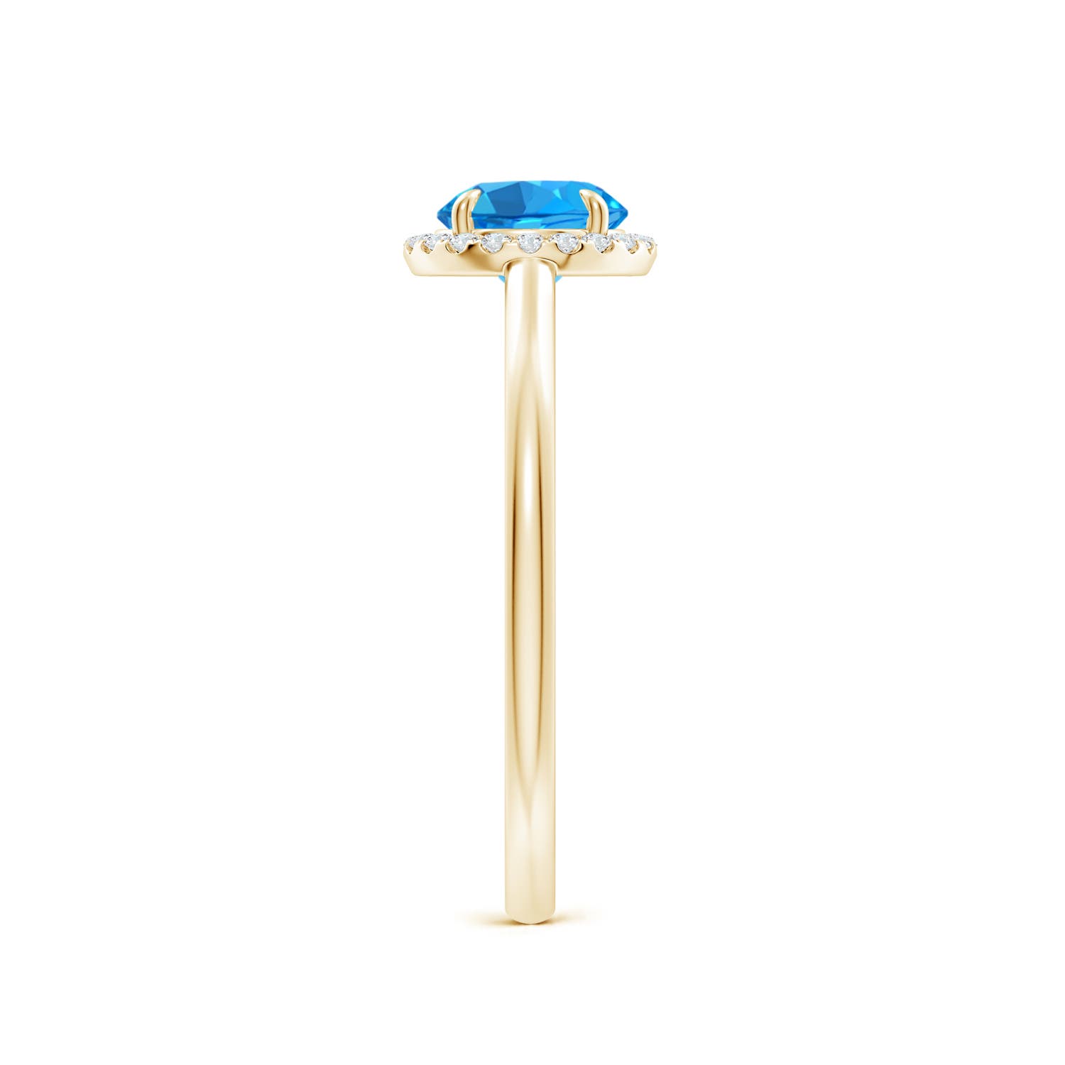 AAAA - Swiss Blue Topaz / 1.05 CT / 14 KT Yellow Gold