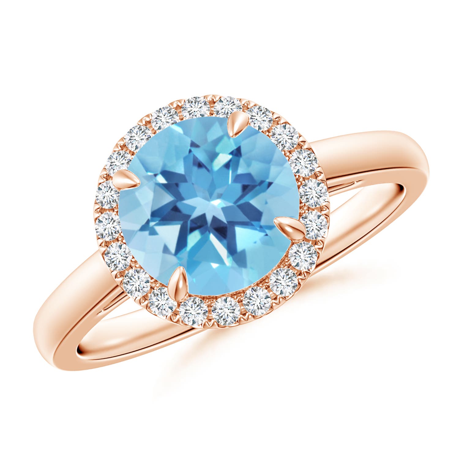 A - Swiss Blue Topaz / 2.51 CT / 14 KT Rose Gold