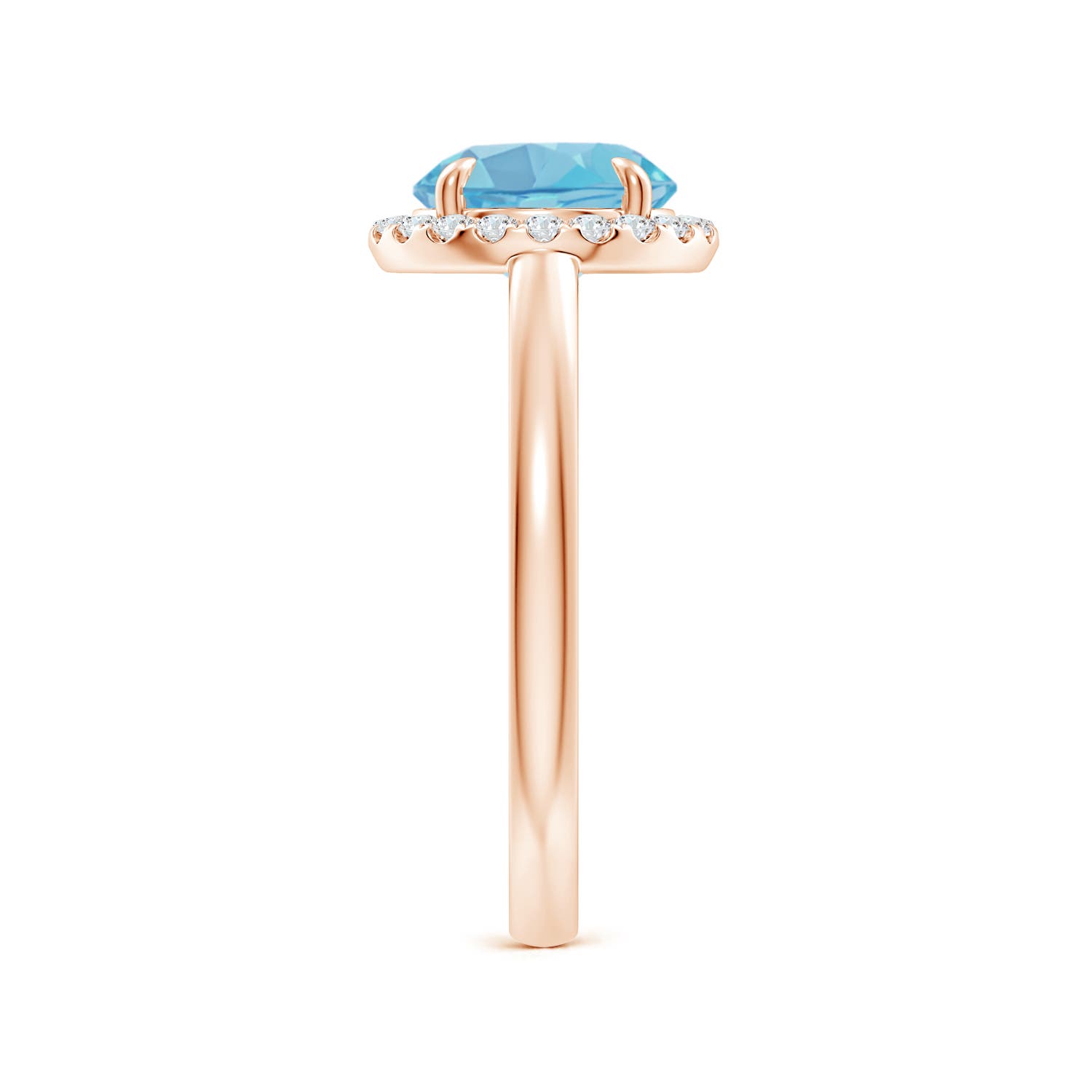 A - Swiss Blue Topaz / 2.51 CT / 14 KT Rose Gold