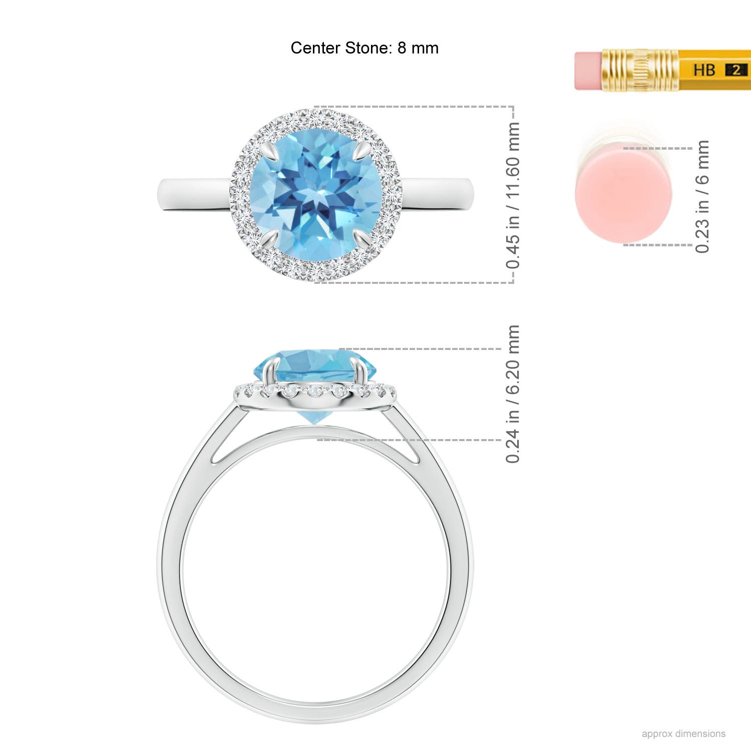 A - Swiss Blue Topaz / 2.51 CT / 14 KT White Gold