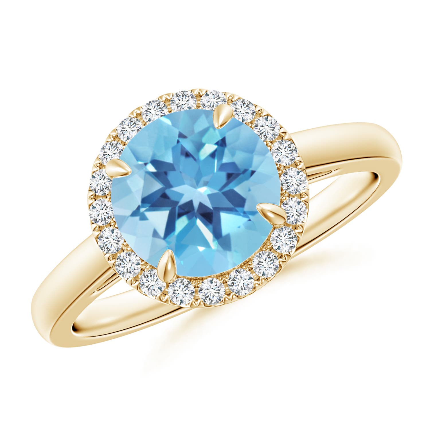 A - Swiss Blue Topaz / 2.51 CT / 14 KT Yellow Gold