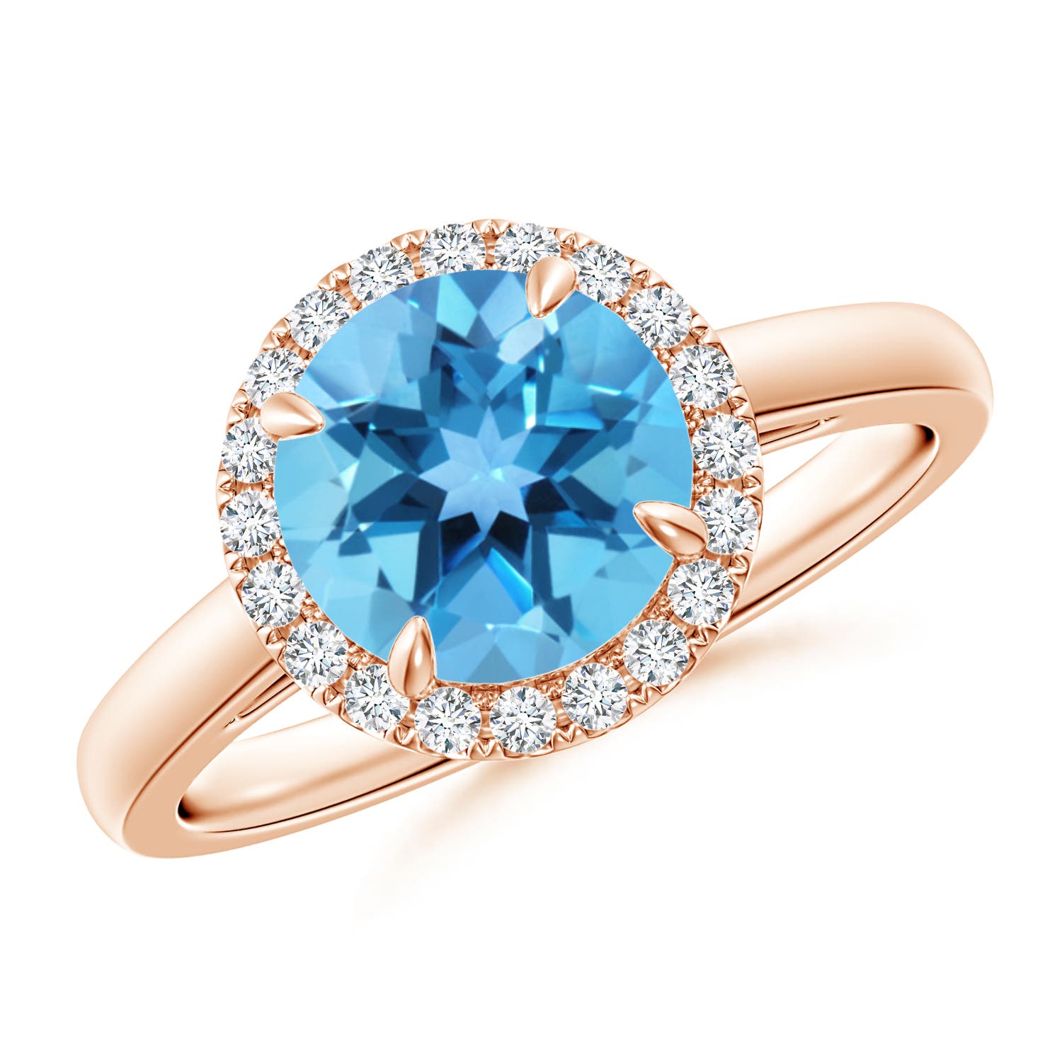 AA - Swiss Blue Topaz / 2.51 CT / 14 KT Rose Gold