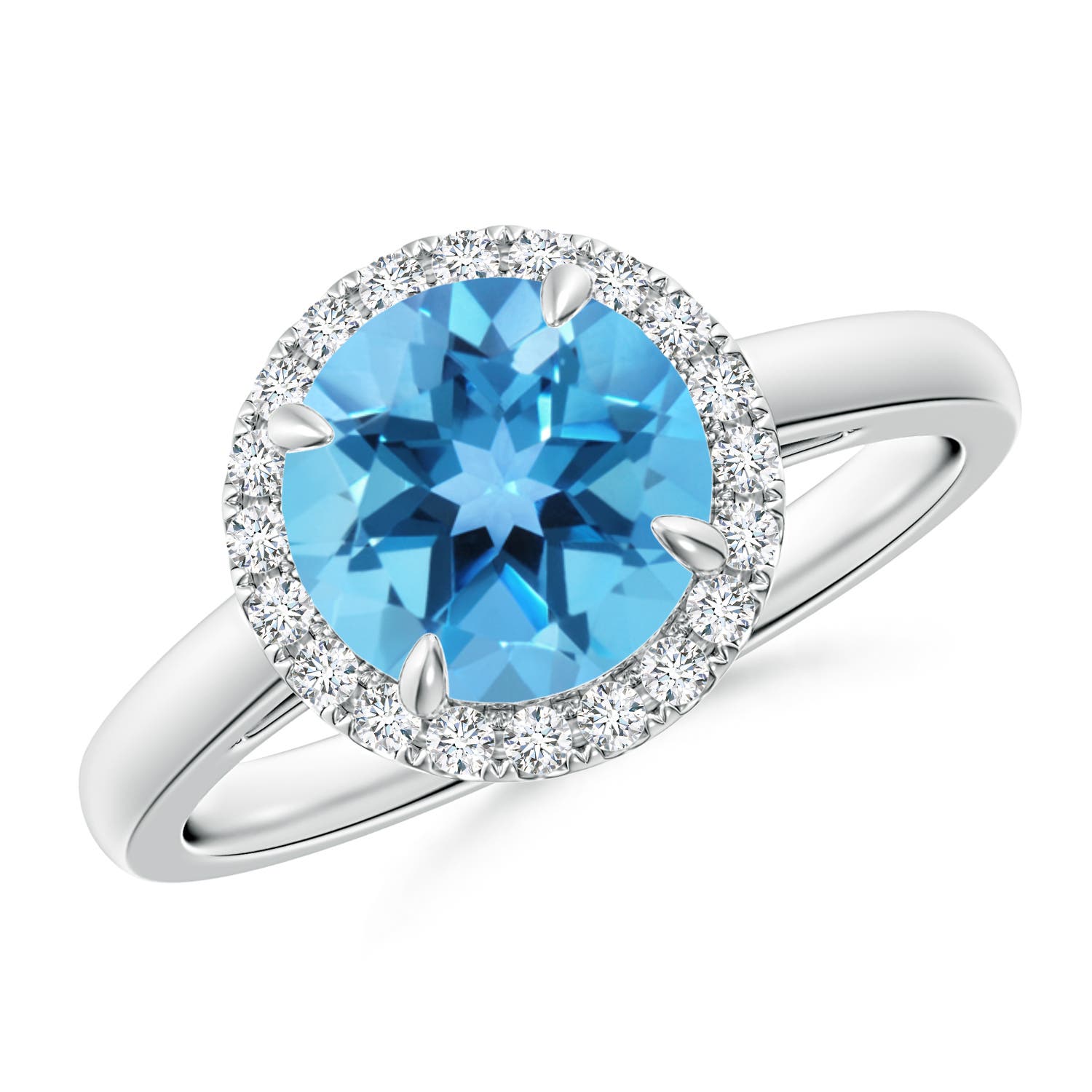 AA - Swiss Blue Topaz / 2.51 CT / 14 KT White Gold