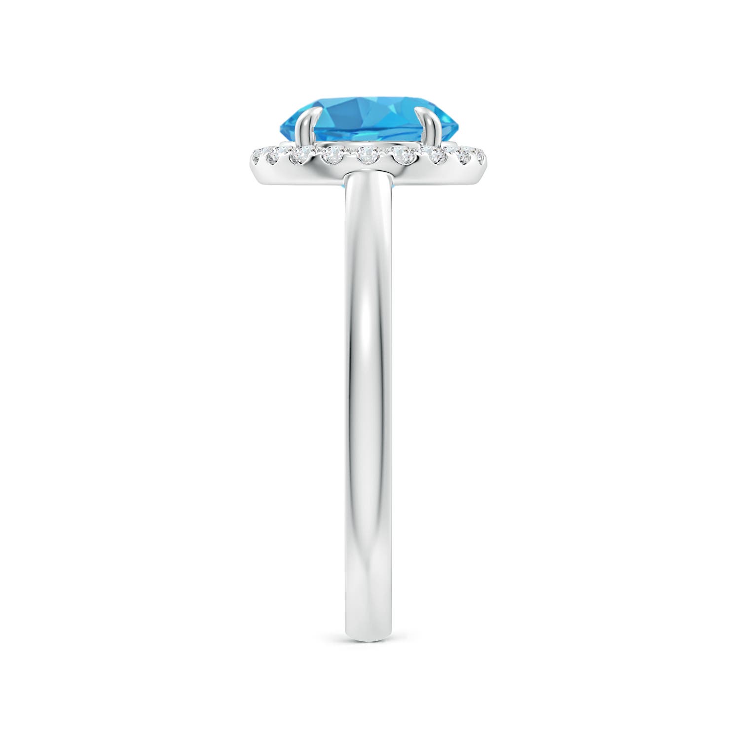 AA - Swiss Blue Topaz / 2.51 CT / 14 KT White Gold