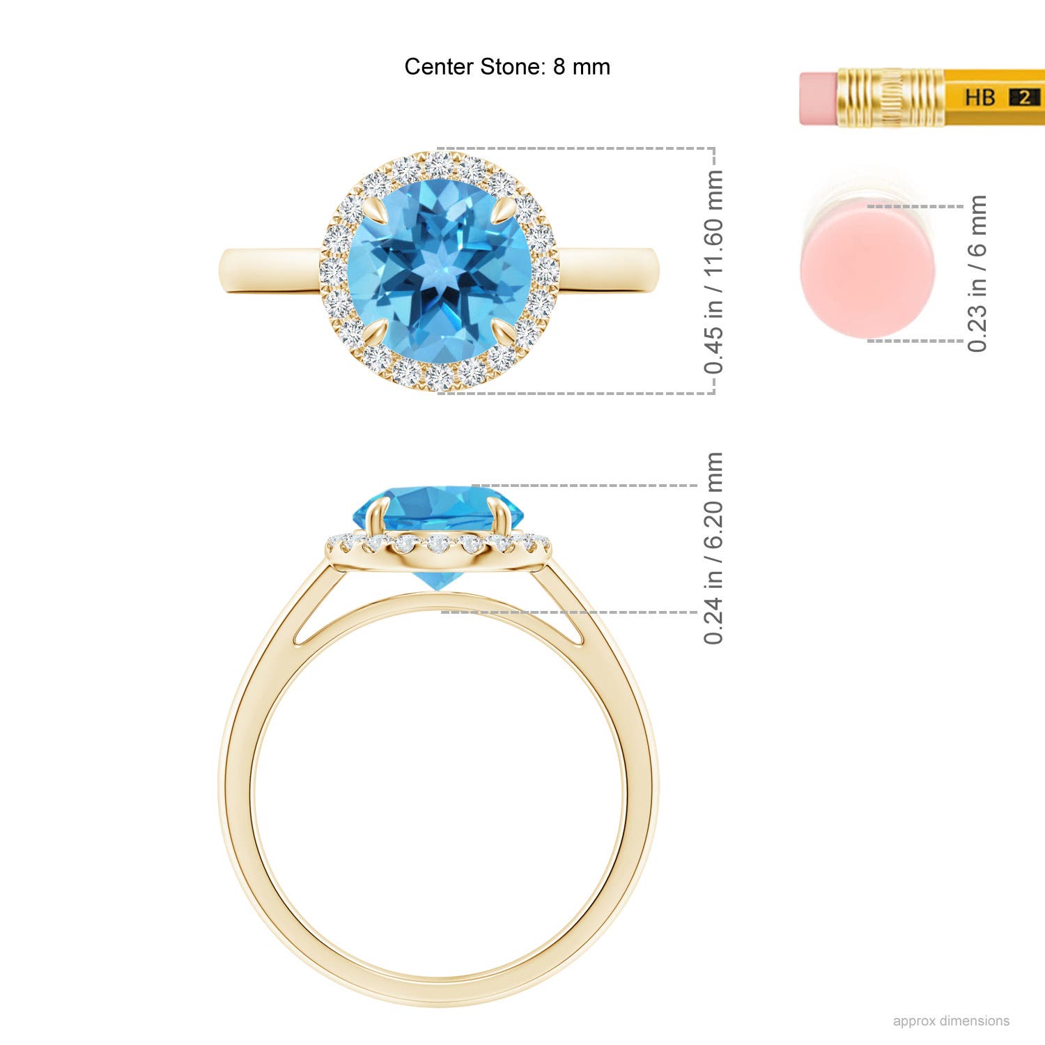 AA - Swiss Blue Topaz / 2.51 CT / 14 KT Yellow Gold