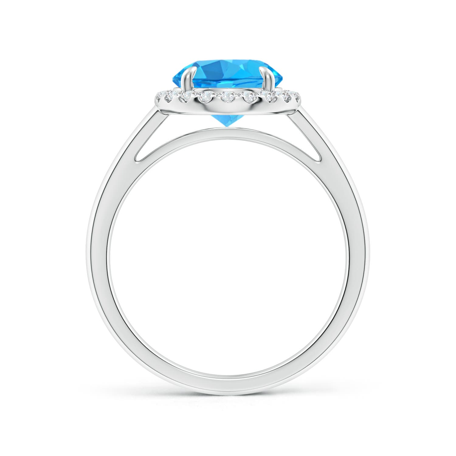 AAA - Swiss Blue Topaz / 2.51 CT / 14 KT White Gold