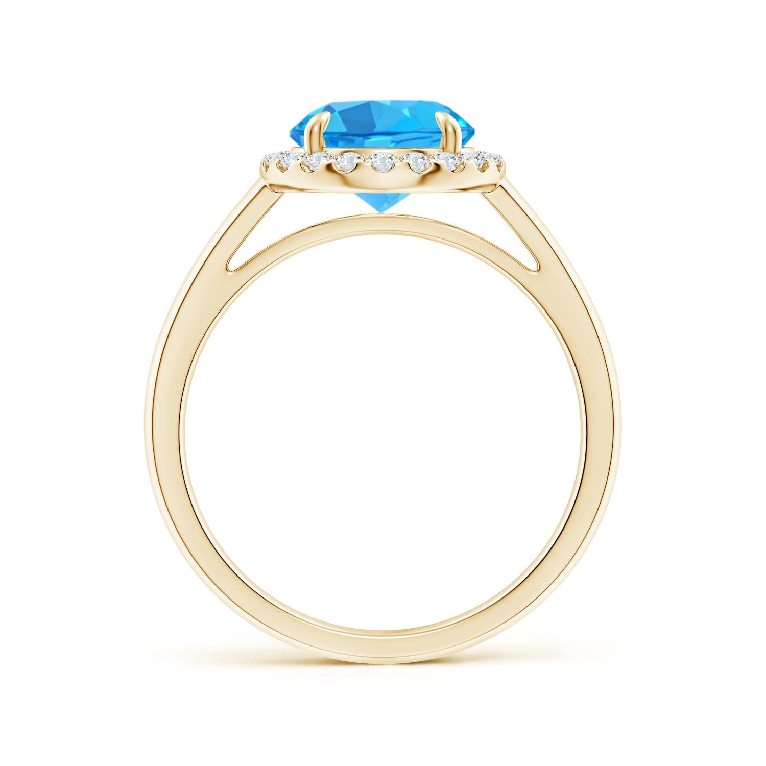 AAA - Swiss Blue Topaz / 2.51 CT / 14 KT Yellow Gold